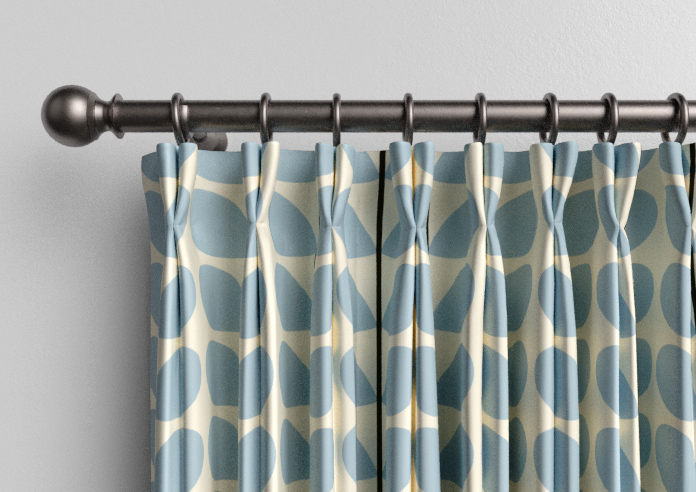Orla Kiely Two Colour Stem, Powder Blue - Made to Measure Curtains - Image 10